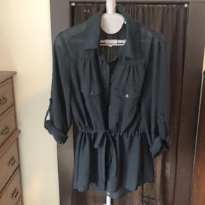 Sheer button up shirt